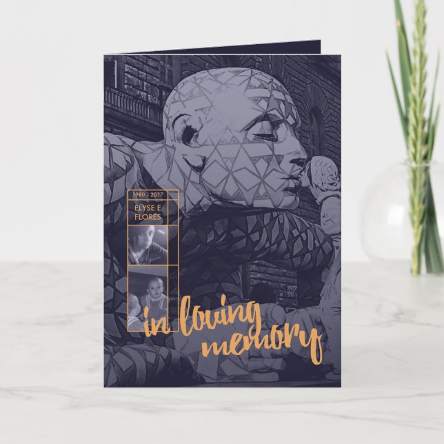 in loving memory funeral announcements (Front)