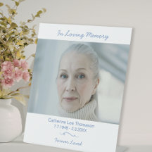 In Loving Memory Funeral Display Table Sign