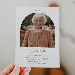 In Loving Memory Funeral Invitation