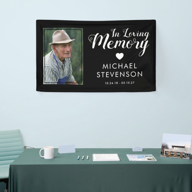 2 Bannière Funéraire Personnalisée Photo Ruban En Mémoire