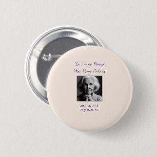 In Loving Memory Funeral Memorial Tribute Keepsake 6 Cm Round Badge