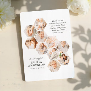 In Loving Memory Funeral Modern 10 Photos Card