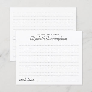 In Loving Memory Funeral Modern Attendance Card