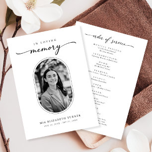In Loving Memory Funeral Order of Service Program