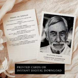 In Loving Memory Funeral Order Of Service Program