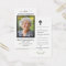 In Loving Memory Funeral Photo Prayer Card