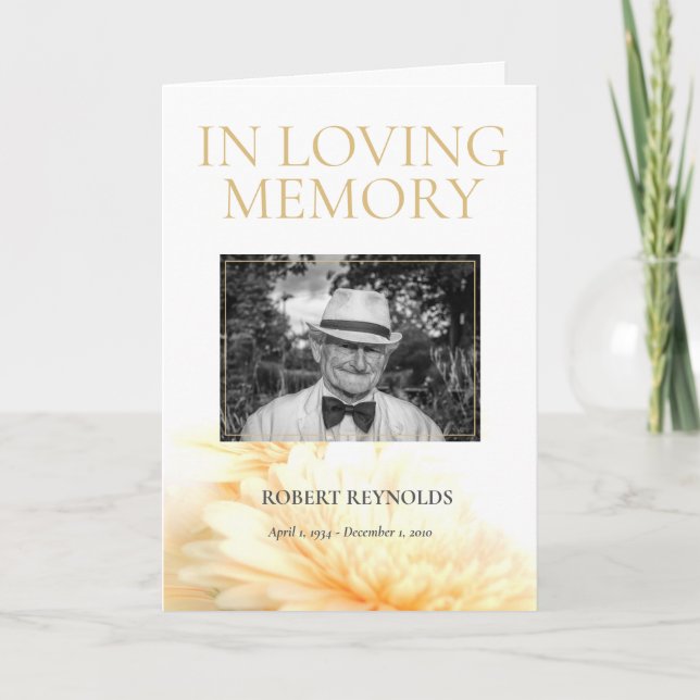In Loving Memory Funeral Service Program Template (Front)
