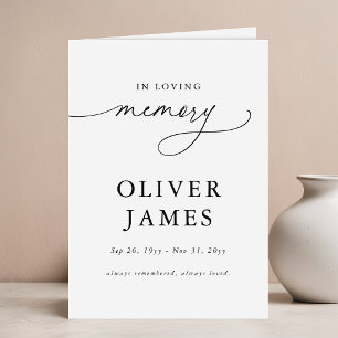 In Loving Memory Funeral Thank You Card