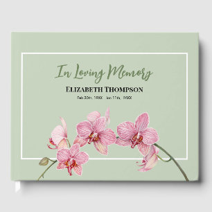 In Loving Memory Funeral Watercolor Hydrangea Guest Book