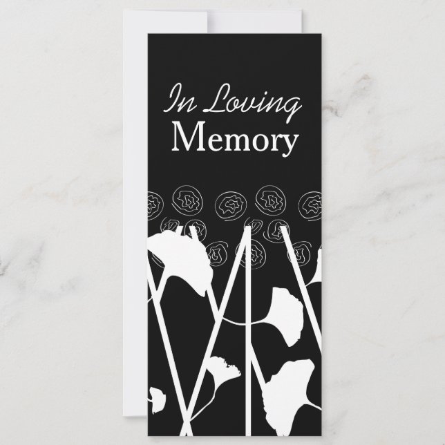 In Loving Memory Ginkgo 1 Memorial Service Invitation (Front)