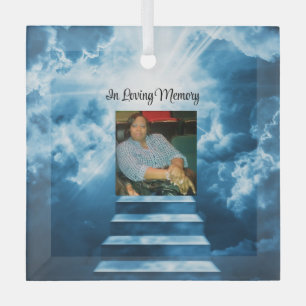 In loving memory glass tree decoration