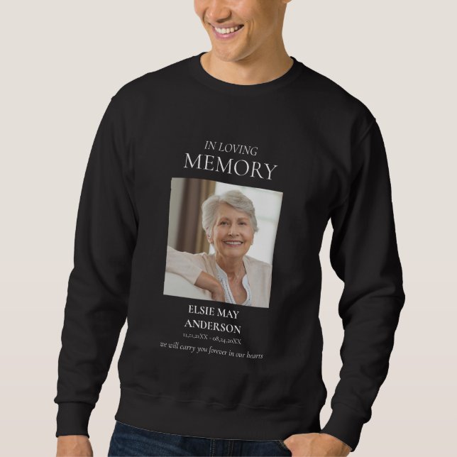 In loving memory  grandma photo sweatshirt (Front)