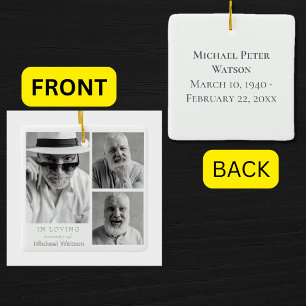 In Loving Memory Grandpa Funeral Memorial Keepsake Ceramic Ornament