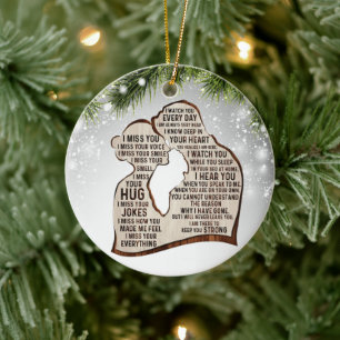 In Loving Memory Husband sympathy remembrance Ceramic Ornament