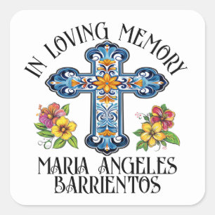 In Loving Memory In Memoriam  Square Sticker