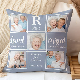 In Loving Memory Keepsake Photo Memorial Cushion