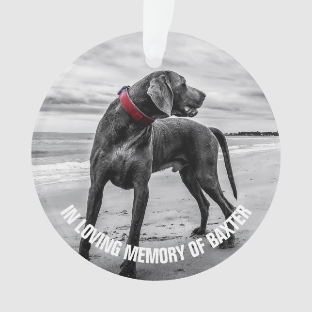 In Loving Memory | Keepsake Photo Memorial Ornament (Front)