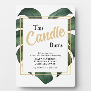 In loving memory Leaf wedding sign Tabletop Plaque