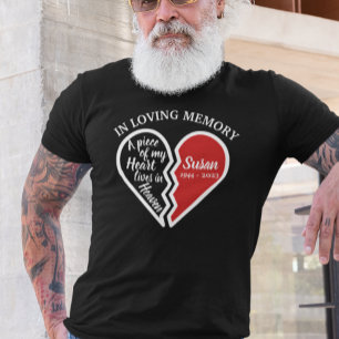 In Loving Memory Memorial Heart Personalised T-Shirt
