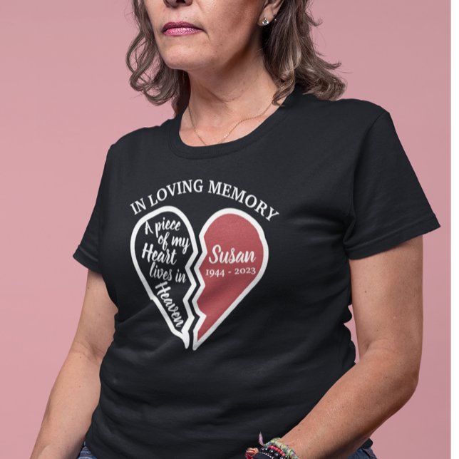 In Loving Memory Memorial Heart Personalised T-Shirt (Creator Uploaded)