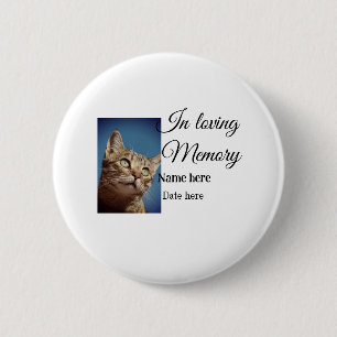 In loving memory memorial keepsake add pet name 6 cm round badge