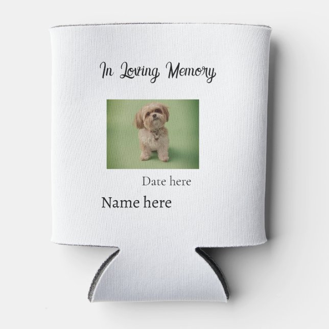 In loving memory memorial keepsake add pet name can cooler (Front)