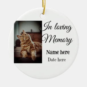 In loving memory memorial keepsake add pet name ceramic ornament