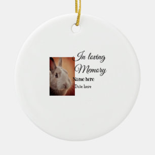 In loving memory memorial keepsake add pet name ceramic ornament