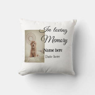 In loving memory memorial keepsake add pet name cushion