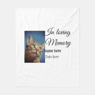 In loving memory memorial keepsake add pet name fleece blanket