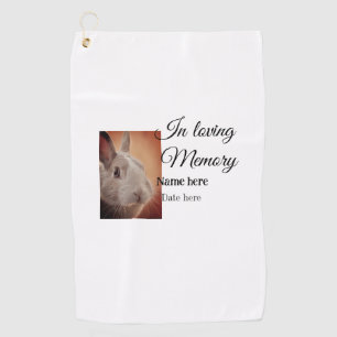 In loving memory memorial keepsake add pet name golf towel