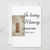 In loving memory memorial keepsake add pet name