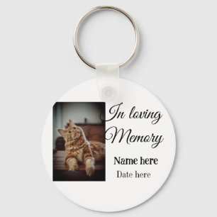 In loving memory memorial keepsake add pet name key ring