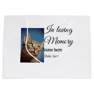 In loving memory memorial keepsake add pet name large gift bag