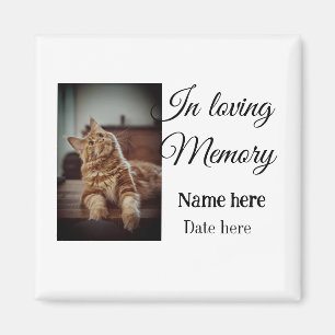 In loving memory memorial keepsake add pet name magnet