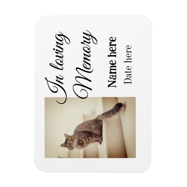 In loving memory memorial keepsake add pet name magnet (Vertical)