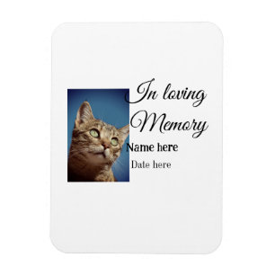 In loving memory memorial keepsake add pet name magnet