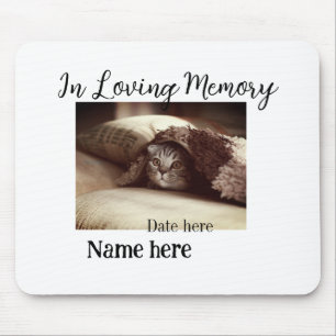 In loving memory memorial keepsake add pet name mouse pad