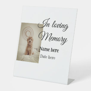In loving memory memorial keepsake add pet name pedestal sign