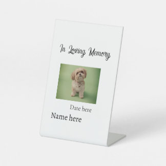 In loving memory memorial keepsake add pet name pedestal sign