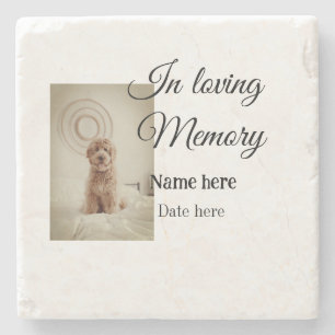 In loving memory memorial keepsake add pet name stone coaster