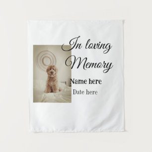 In loving memory memorial keepsake add pet name tapestry
