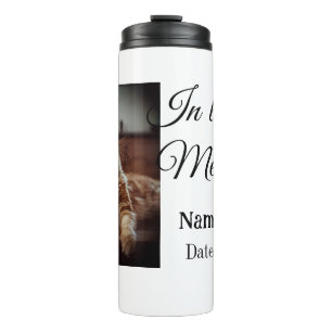 In loving memory memorial keepsake add pet name thermal tumbler