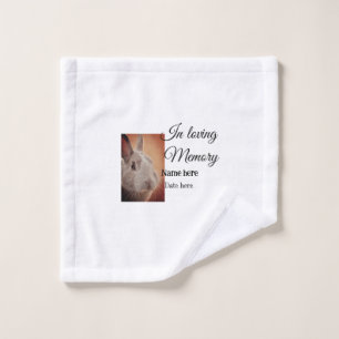 In loving memory memorial keepsake add pet name wash cloth