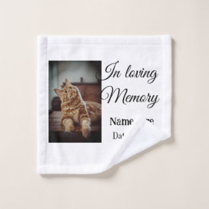 In loving memory memorial keepsake add pet name wash cloth