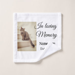 In loving memory memorial keepsake add pet name wash cloth