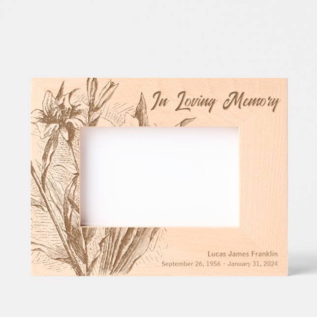In Loving Memory Memorial Keepsake Etched Frames (Front)