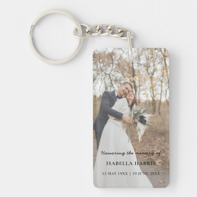 In Loving Memory Memorial Keepsake Key Ring (Front)