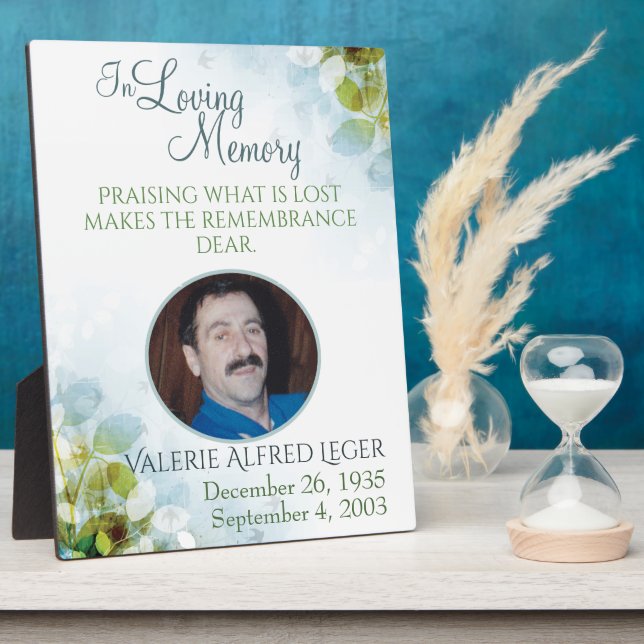 In Loving Memory Memorial Keepsake Plaque (Side)