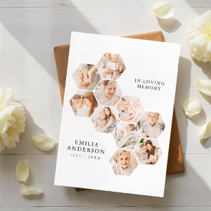 In Loving Memory Memorial Modern 10 Photos Card